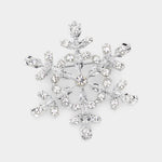 Fashion Rhinestone Snowflake Pin