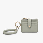 Sammie Card Wallet with Ring Handle - Light Sage