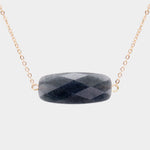 Fashion Gold Tone Stone Pendant Necklace