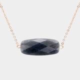 Fashion Gold Tone Stone Pendant Necklace