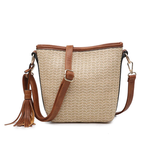 Autumn Natural Gold Crossbody With Tassel