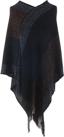 Knit Poncho- black