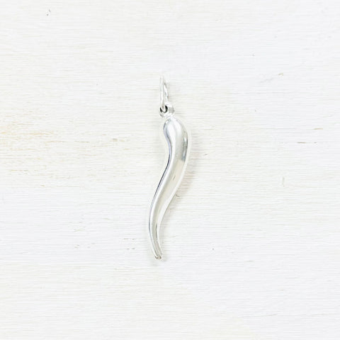 Sterling Silver Italian Horn Charm