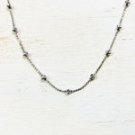 Sterling Silver Fine Chisel Ball Necklace