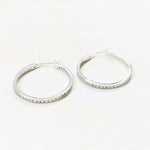 Sterling Silver CZ Hoops