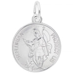 Sterling Silver St. Florian Disc Charm