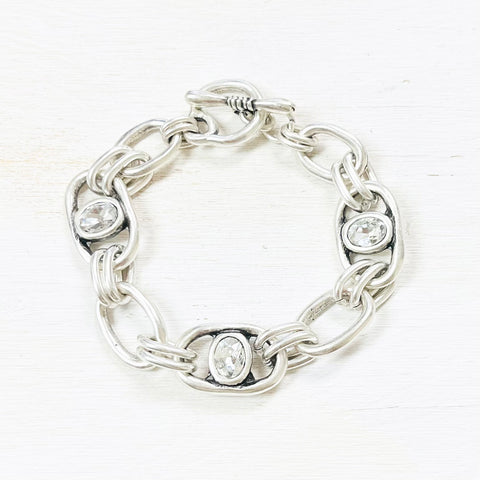 Fashion Oval Link Toggle Bracelet