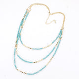 Fashion Triple Layered Beaded Necklace