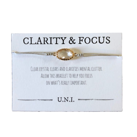 Clarity & Focus Bracelet - Gray Cord
