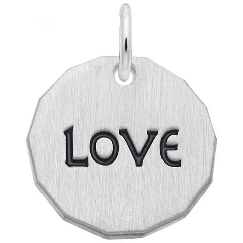 Sterling Silver Love Tag Charm