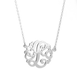 Single Monogram Necklace - 27mm with Upgraded Chain