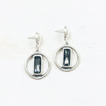 Fashion Black Stone Dangle Earrings