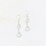 Sterling Silver Circle Dangle Earrings