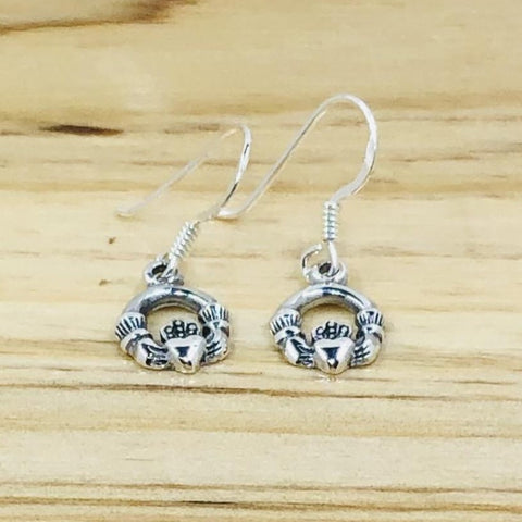 Sterling Silver Celtic Claddagh Earrings