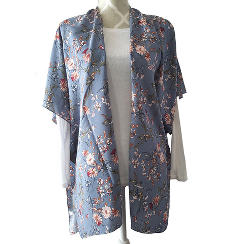 Kimono - Lt. Blue Floral