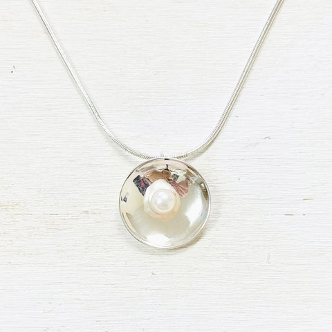 Sterling Silver Estate Pearl Necklace
