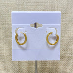 Gold Tone Smooth Mini Hoop