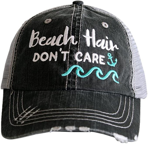 Beach Hair Don’t Care Mint Wave Trucker Hat