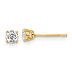 Sterling Silver Gold Plated CZ Studs
