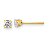Sterling Silver Gold Plated CZ Studs