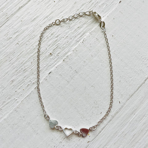 Sterling Silver Heart Anklet