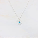 Sterling Silver December Circle Necklace