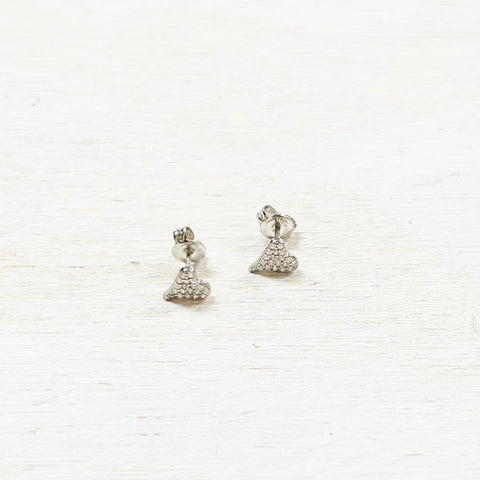 SS CZ Heart Studs