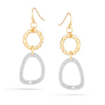 Fashion Silver and Gold Tone Dangle Earrings