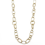 Fashion Gold Tone Long Link Necklace