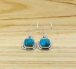 Sterling Silver Copper Turquoise Earrings