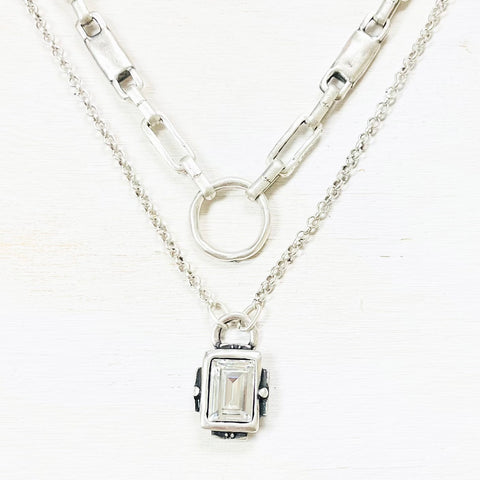 Fashion Silver Tone Layered Necklace