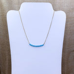 Turquoise Beaded Bar Fashion Necklace