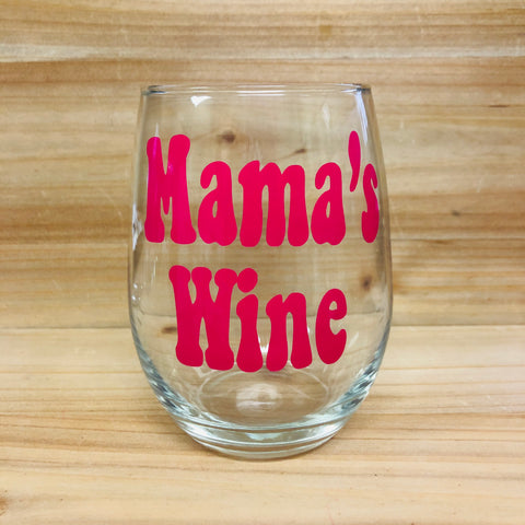 Mama’s Wine Stemless Wine Glass