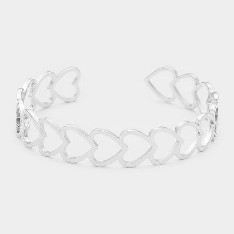 Fashion Heart Cuff