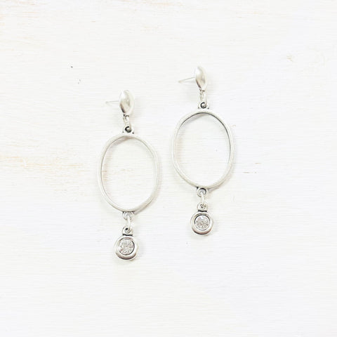Fashion Cutout Oval w/ Dangle Earrings