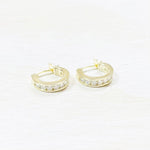 Sterling Silver CZ Hoops
