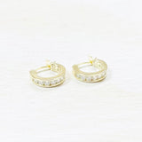 Sterling Silver CZ Hoops