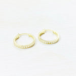 Sterling Silver CZ Hoops