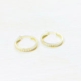 Sterling Silver CZ Hoops