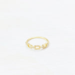 Sterling Silver Gold Plated Link Ring