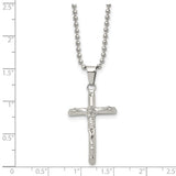 Stainless Steel Crucifix Pendant on Ball Chain