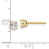 Sterling Silver Gold Plated CZ Studs