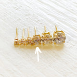 Sterling Silver 5mm Yellow CZ Studs