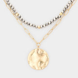 Fashion Layered Circle Pendant Necklace