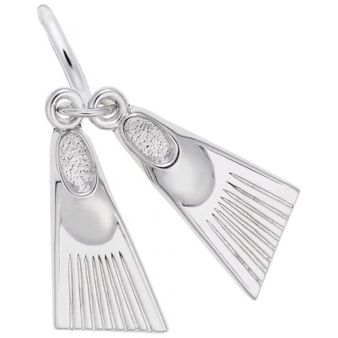 Sterling Silver Swim Fins Charm