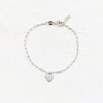 Sterling Silver Heart Charm Bracelet