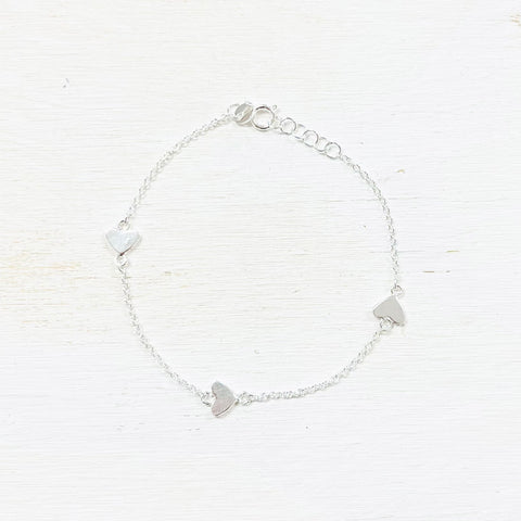 Sterling Silver Heart Bracelet
