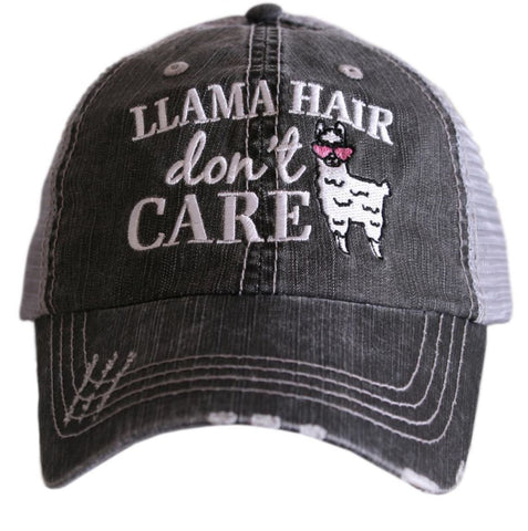 Llama Hair Don't Care Trucker Hat