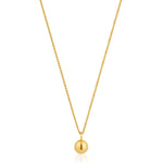 Gold Orbit Ball Necklace