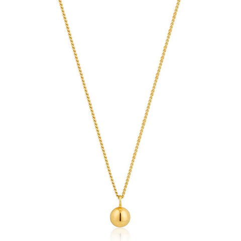 Gold Orbit Ball Necklace